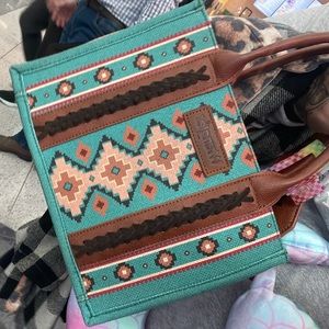 Teal wrangler crossbody purse